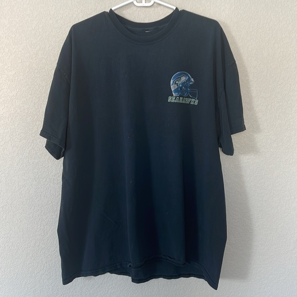Vintage y2k Seattle Seahawks NFL helmet tee / XL - Picture 4 of 7